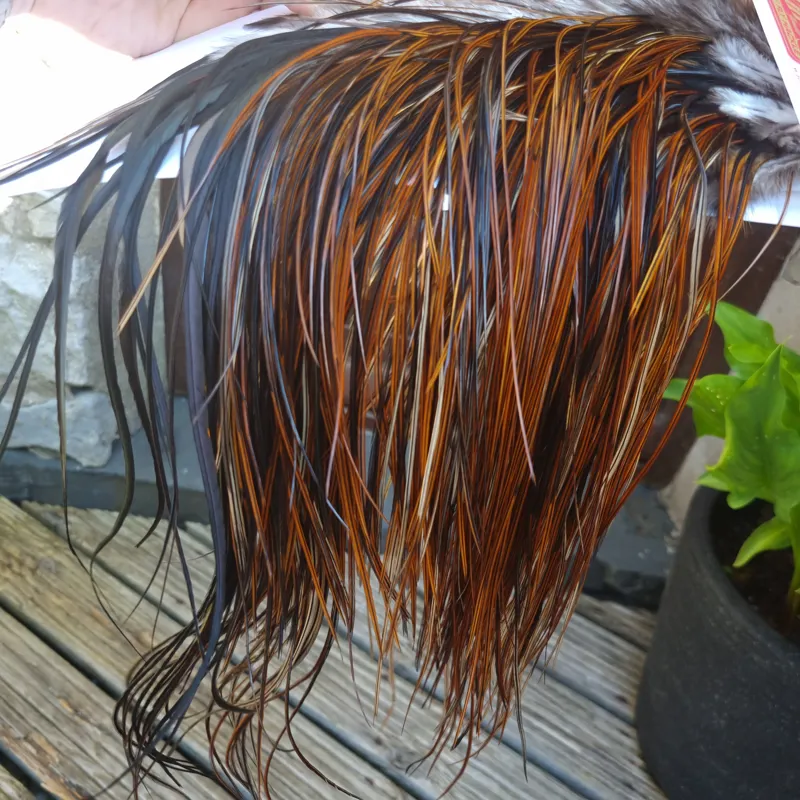 Whiting Pro-Grade Dry Fly Rooster Saddle in Furnace B Tying Approx 12/14/16