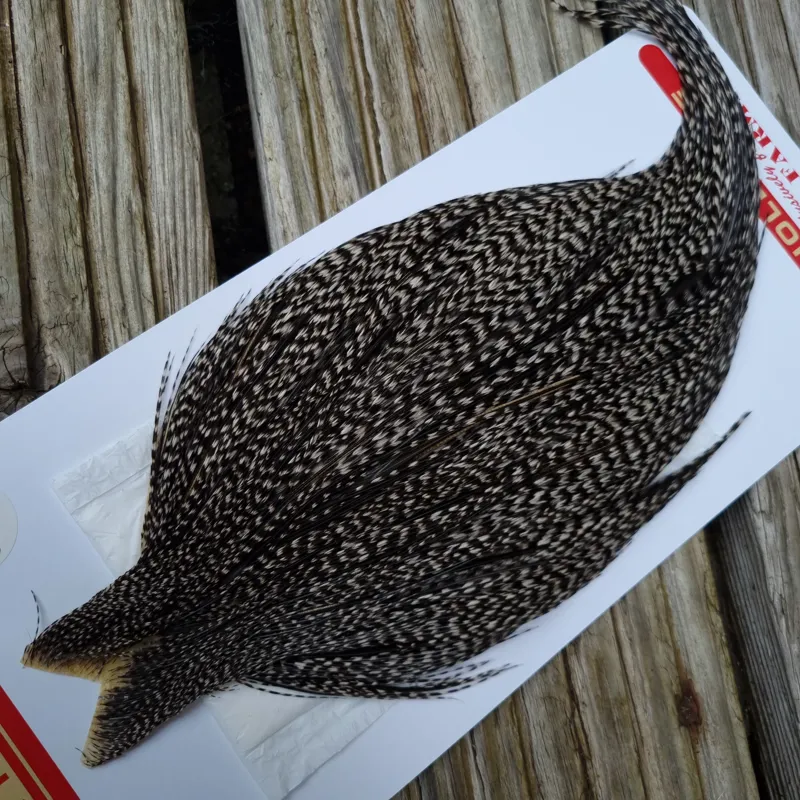 Whiting Pro-Grade Dry Fly Rooster Cape in Grizzly Variant C-1