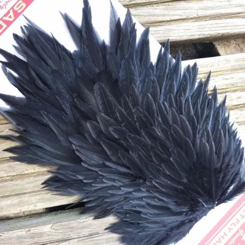 Whiting Hen Saddle in Dyed Black-1