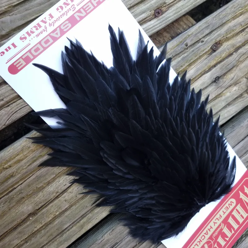 Whiting Hen Saddle in Dyed Black-2