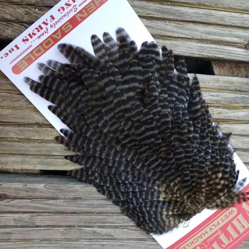 Whiting Hen Saddle in Grizzly Dyed Dark Olive-1