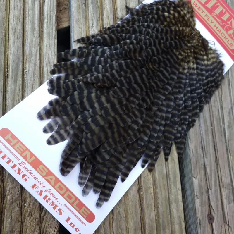 Whiting Hen Saddle in Grizzly Dyed Dark Olive-3