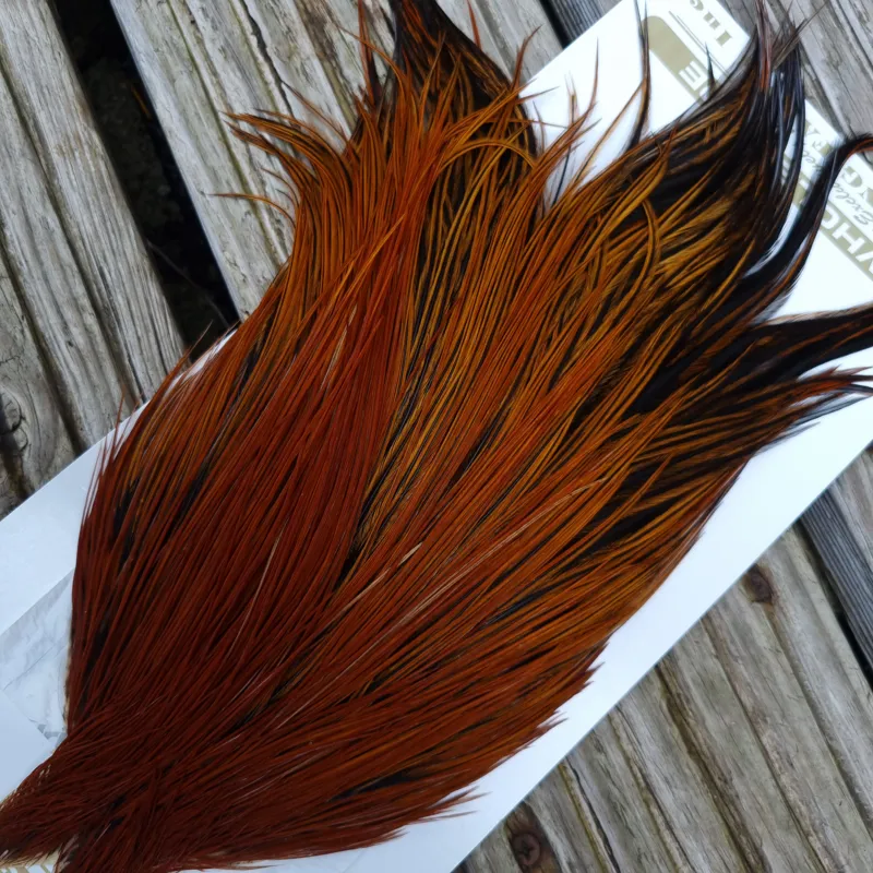 Whiting Heritage Hackles Rooster Cape in Mixed Colours N Fire Red Game/Hot Furnace-2