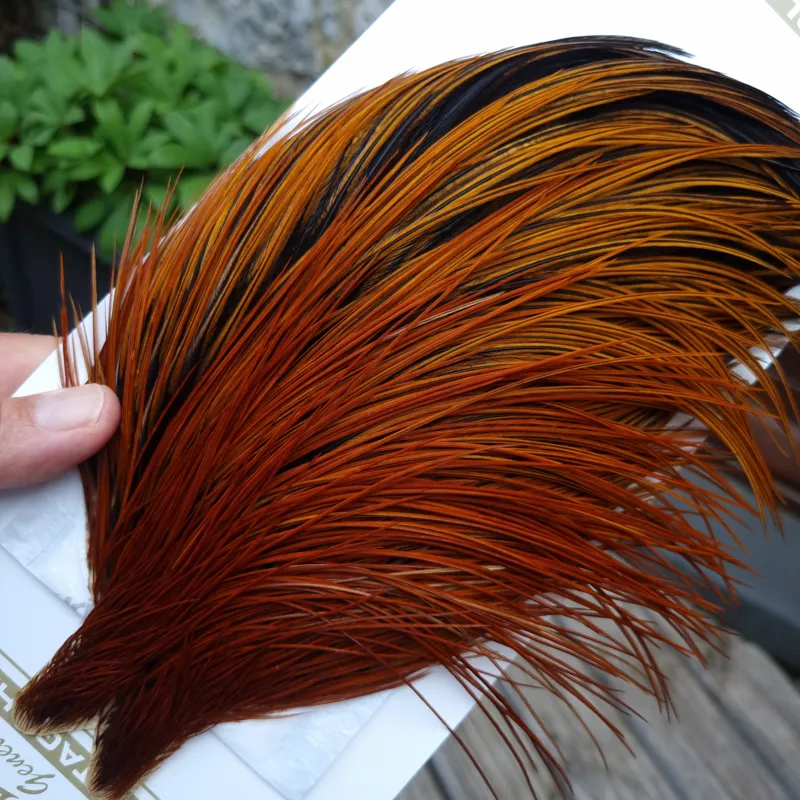 Whiting Heritage Hackles Rooster Cape in Mixed Colours N Fire Red Game/Hot Furnace-3