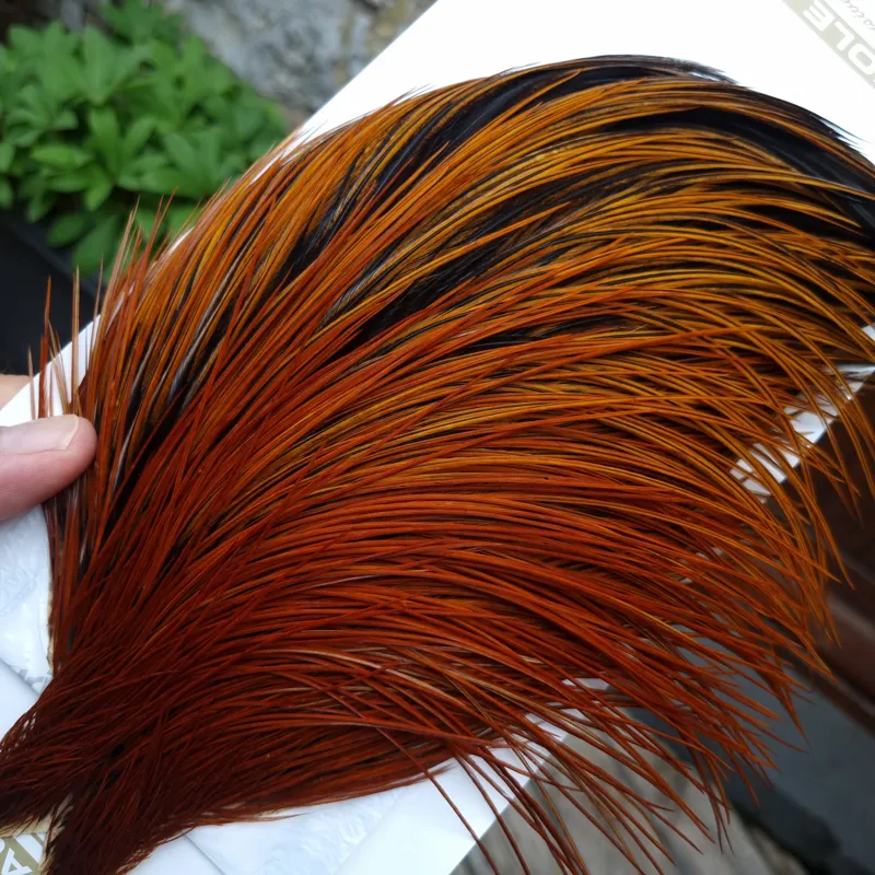 Whiting Heritage Hackles Rooster Cape in Mixed Colours N Fire Red Game/Hot Furnace-8