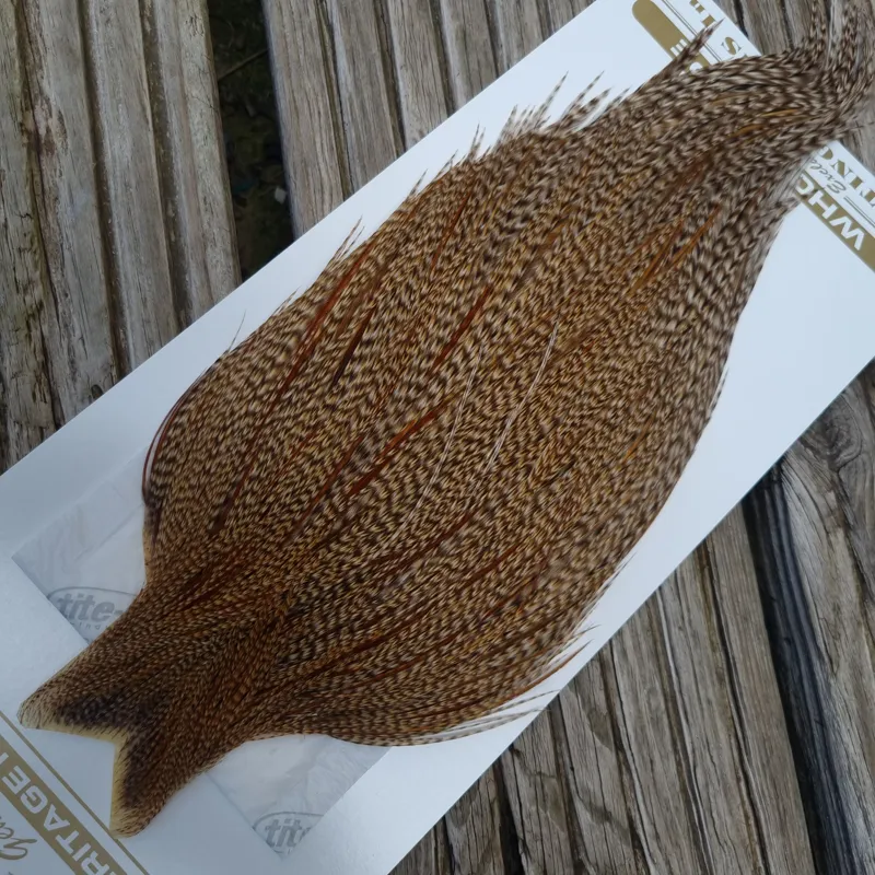 Whiting Heritage Hackles Rooster Cape in Mixed Colours DUN CREE C-2