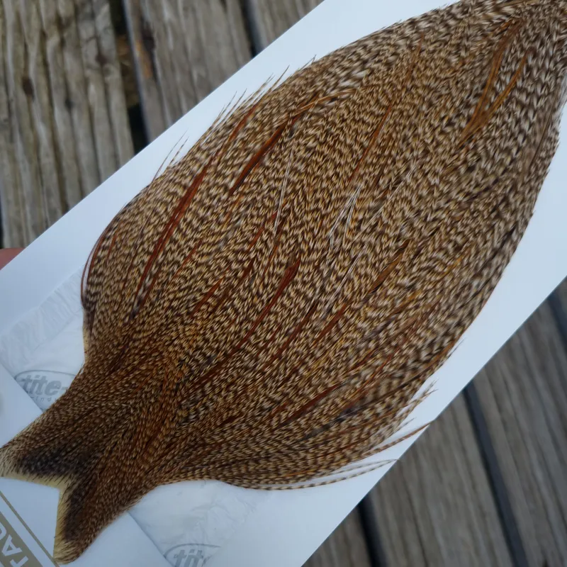 Whiting Heritage Hackles Rooster Cape in Mixed Colours DUN CREE C