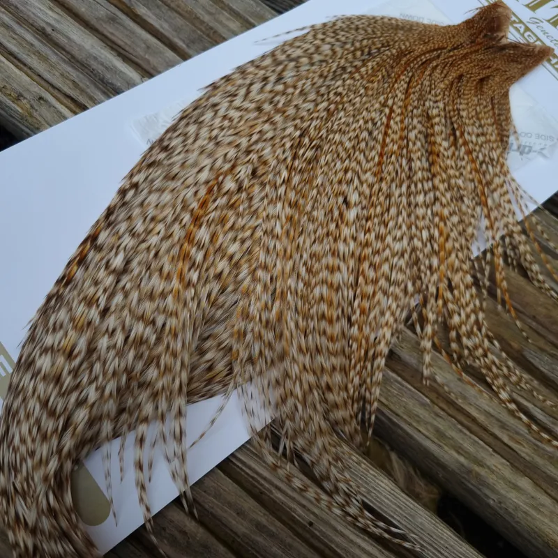 Whiting Heritage Hackles Rooster Cape in Mixed Colours I Biscuit Grizzly/Dun Cree/Dun Grizzly    -1