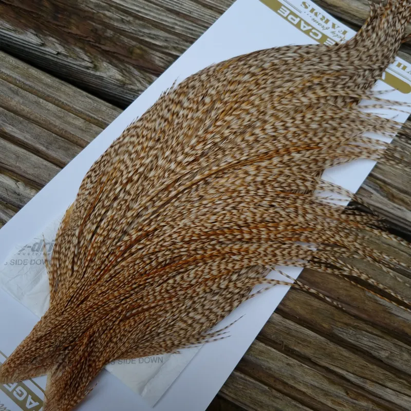 Whiting Heritage Hackles Rooster Cape in Mixed Colours I Biscuit Grizzly/Dun Cree/Dun Grizzly    -4