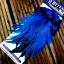 Whiting American Rooster Saddle in Silver Badger Dyed Kingfisher Blue