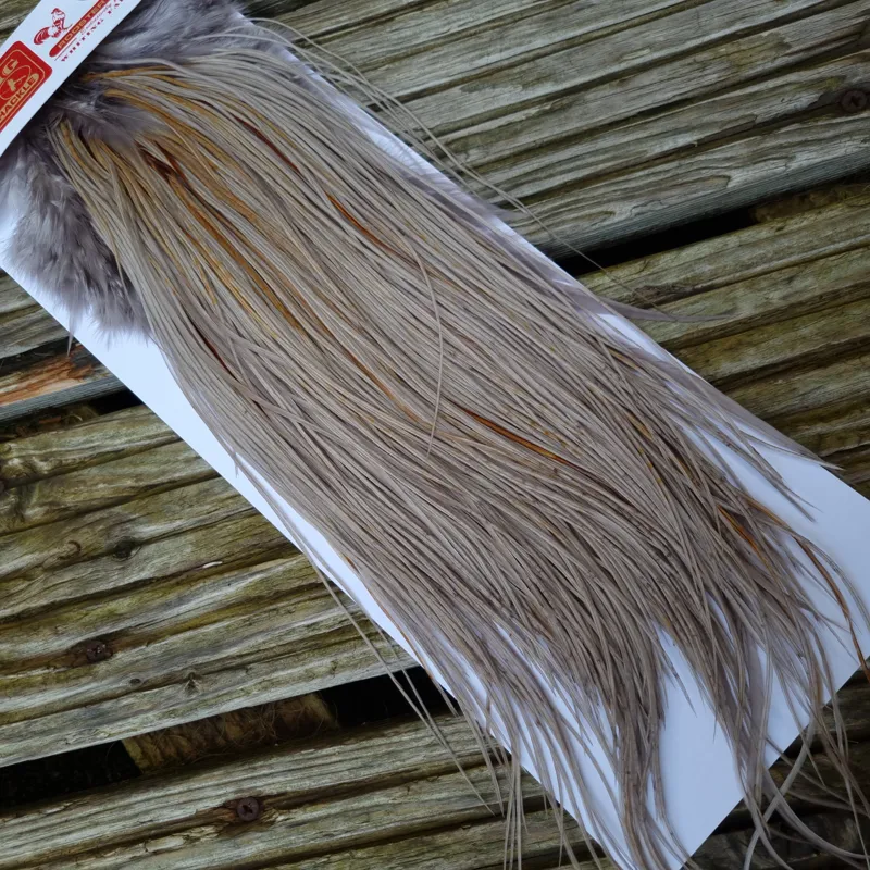 Whiting Pro-Grade Midge Rooster Saddle in Medium Dun A Approx tying sizes  14/16/18/20/22 and a few going smaller 24 /26-3