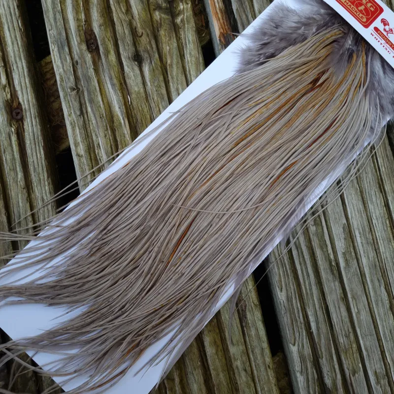 Whiting Pro-Grade Midge Rooster Saddle in Medium Dun A Approx tying sizes  14/16/18/20/22 and a few going smaller 24 /26-5