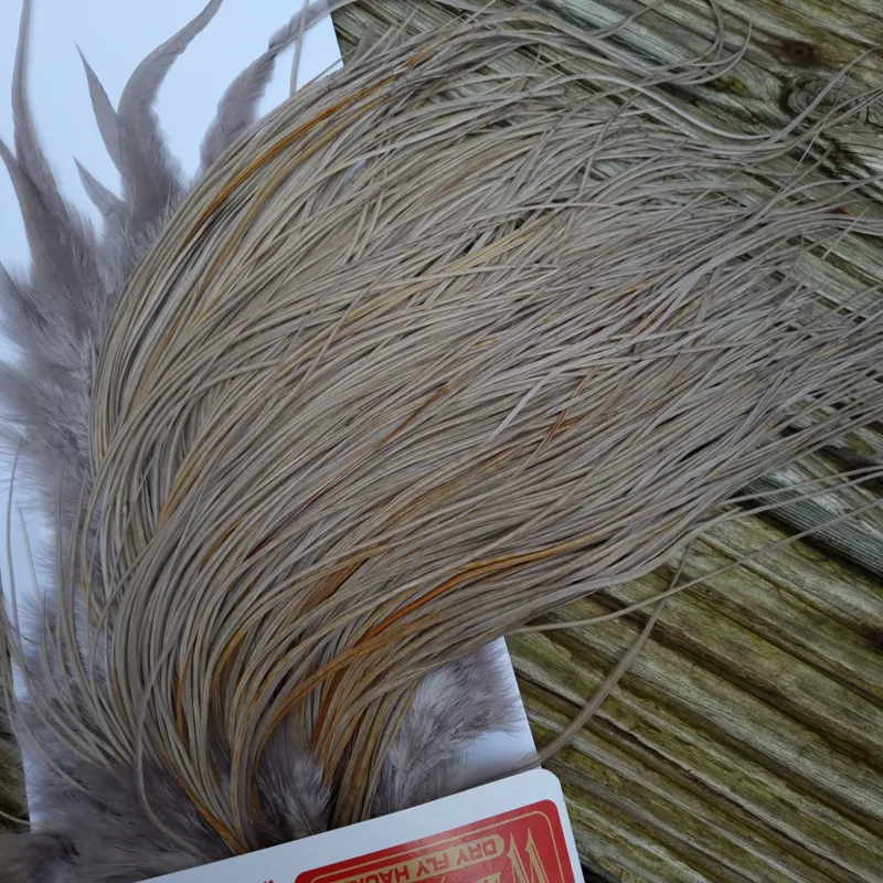 Whiting Pro-Grade Midge Rooster Saddle in Medium Dun A Approx tying sizes  14/16/18/20/22 and a few going smaller 24 /26-1