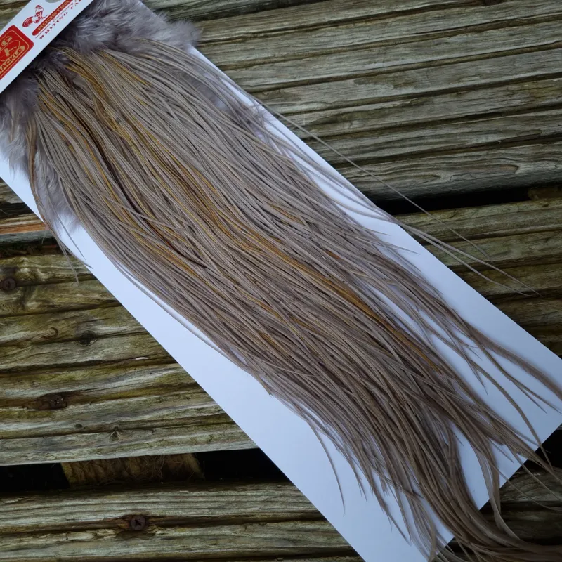 Whiting Pro-Grade Midge Rooster Saddle in Medium Dun B Approx Tying Size 14/16/18/20/22/24 and out of Sight-6