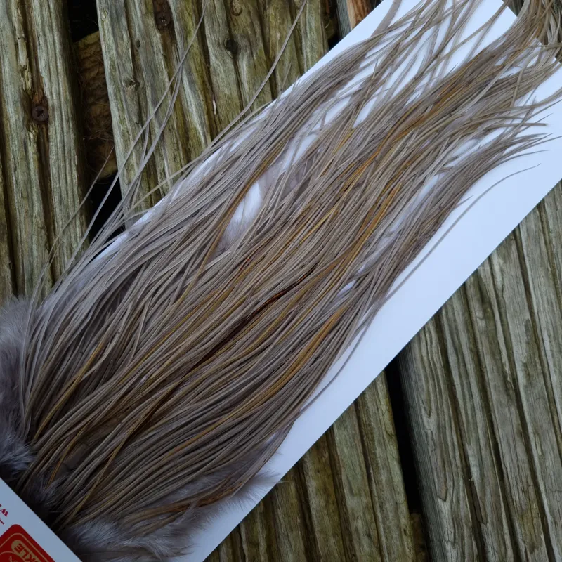 Whiting Pro-Grade Midge Rooster Saddle in Medium Dun B Approx Tying Size 14/16/18/20/22/24 and out of Sight-3