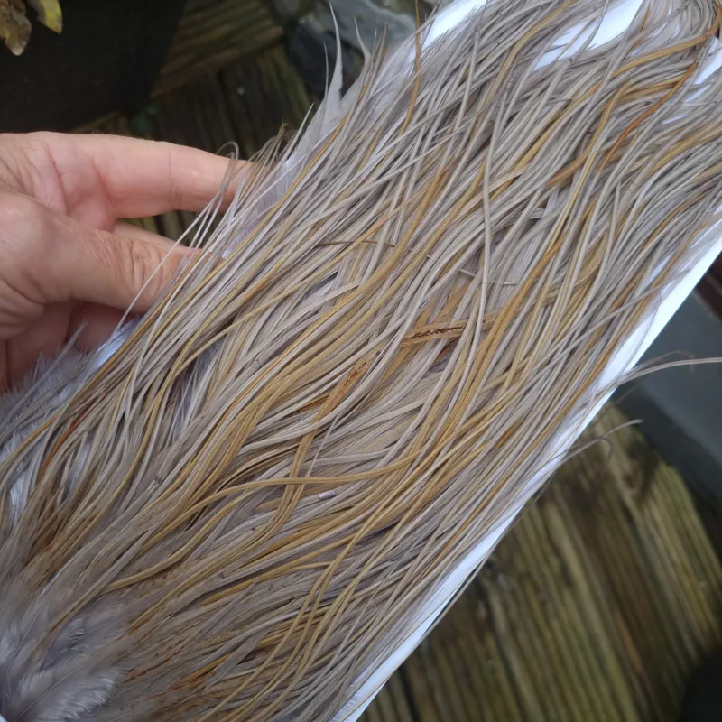 Whiting Pro-Grade Midge Rooster Saddle in Medium Dun A Medium Dun/Splashed with Sandy/Tan Dun Approx Tying Size odd 14 and stuffed with 16/18/20/22 and a few going smaller-4