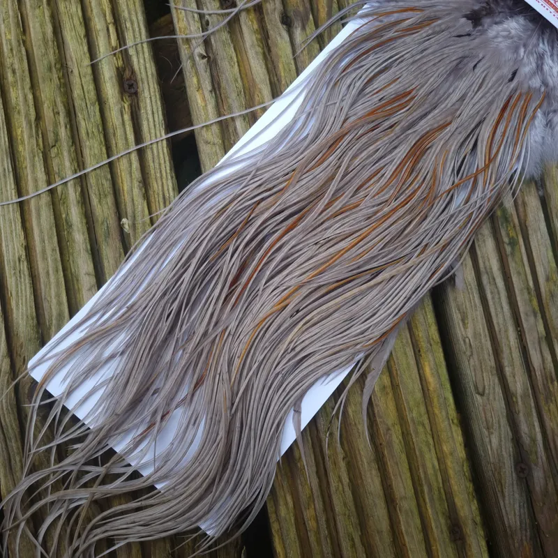 Whiting Pro-Grade Midge Rooster Saddle in Medium Dun B Medium Dun Splashed with Rusty Dun Approx Tying Size odd 14 /16/18/20 and a few going smaller-4