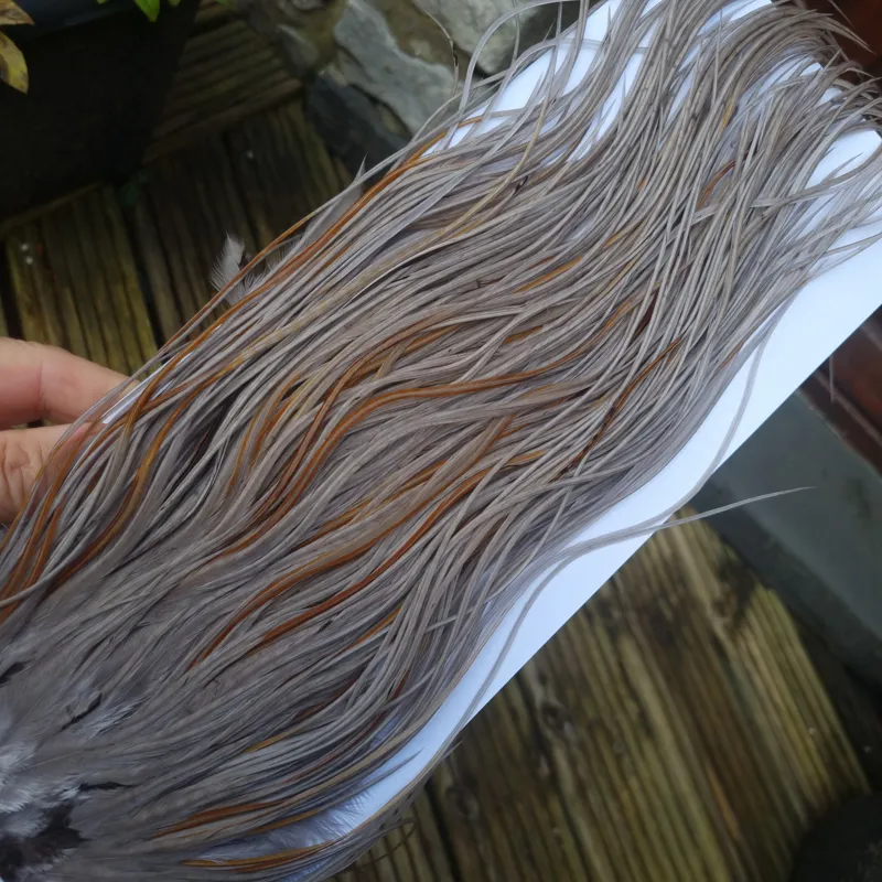 Whiting Pro-Grade Midge Rooster Saddle in Medium Dun B Medium Dun Splashed with Rusty Dun Approx Tying Size odd 14 /16/18/20 and a few going smaller-1