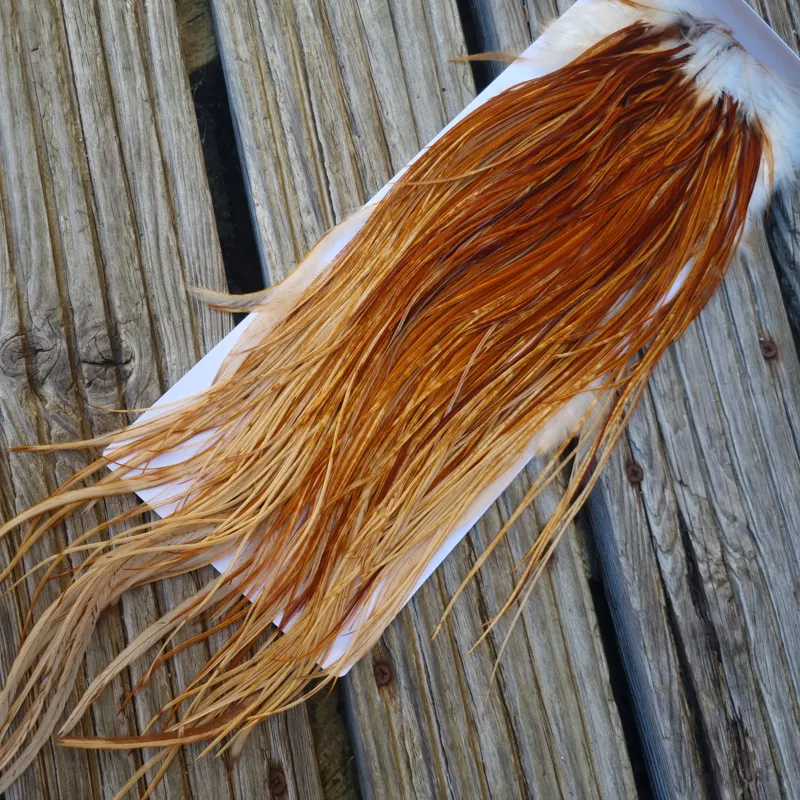 Whiting PRO-GRADE Dry Fly Rooster Saddle in Medium Ginger B Approx Tying sizes 12/14/16/18-1