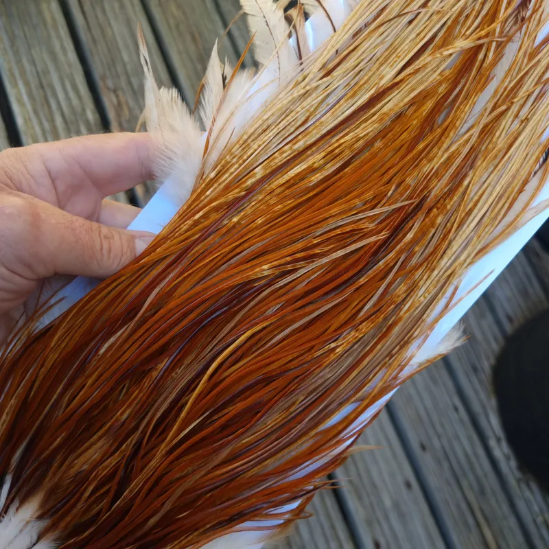 Whiting PRO-GRADE Dry Fly Rooster Saddle in Medium Ginger B Approx Tying sizes 12/14/16/18-4