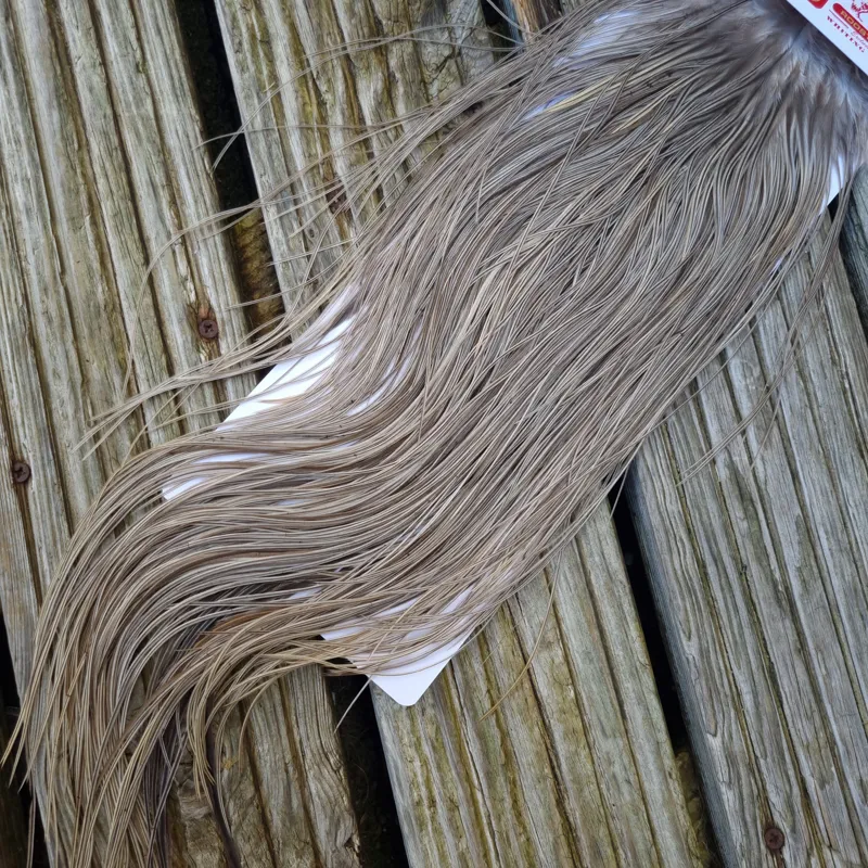 Whiting Pro-Grade Midge Rooster Saddle in Natural Dun/ Natural Medium Blue Dun Badger/Natural Dark Blue Dun Badger C Tying Approx 14/16/18/20/22/24 and out of sight-4