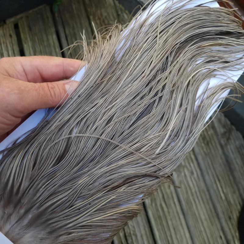 Whiting Pro-Grade Midge Rooster Saddle in Natural Dun/ Natural Medium Blue Dun Badger/Natural Dark Blue Dun Badger C Tying Approx 14/16/18/20/22/24 and out of sight-9