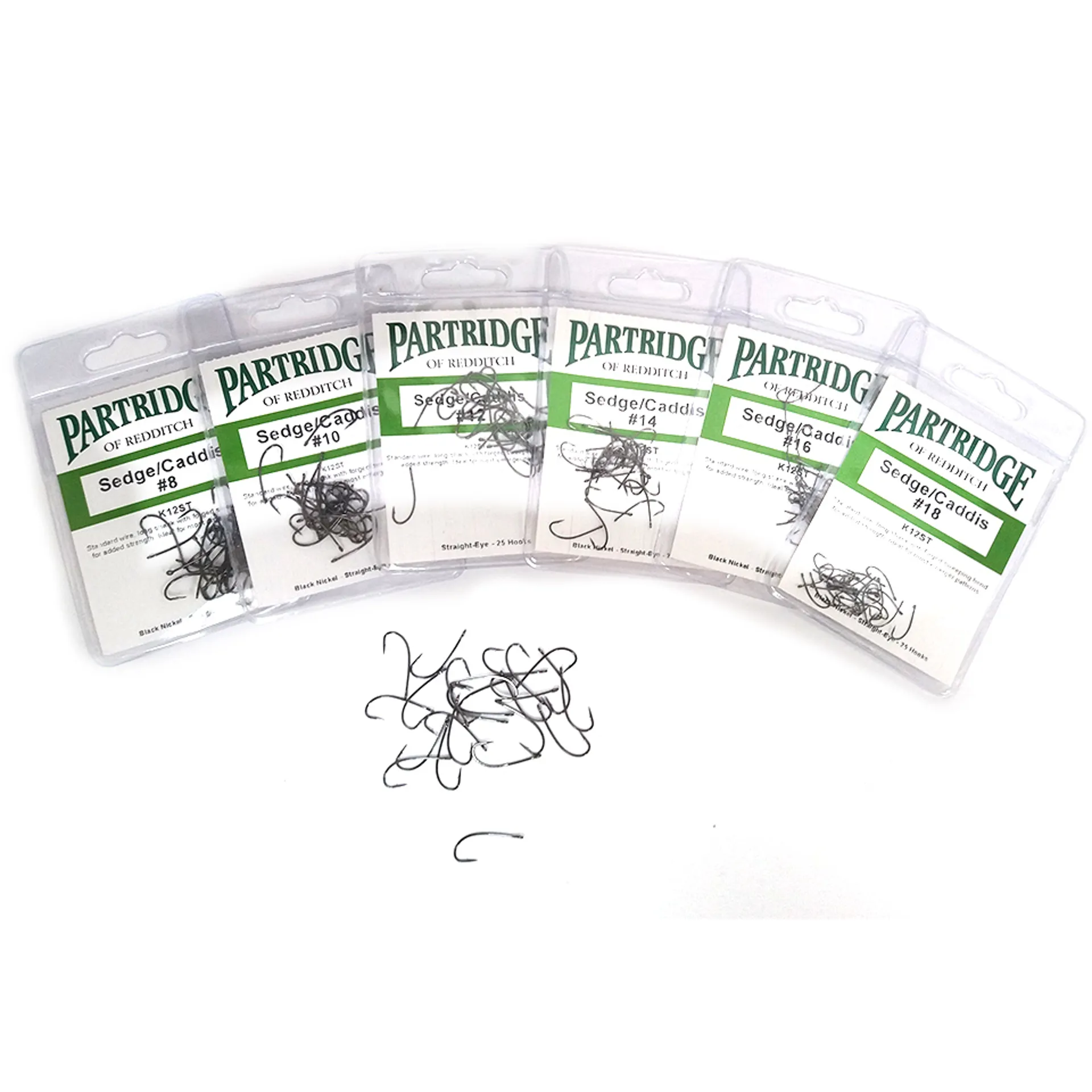 PARTRIDGE K12ST SEDGE / Caddis Hooks, Fly Tying Hooks