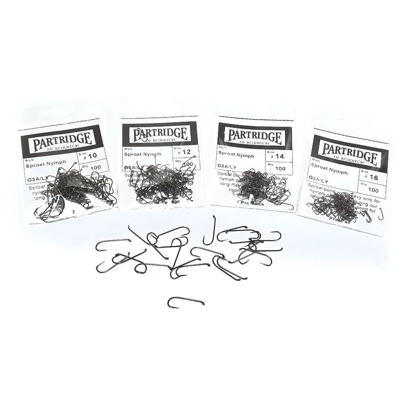 Partridge PRO-100 Patriot Sproat Nymph G3AY/LY Barbless Hooks