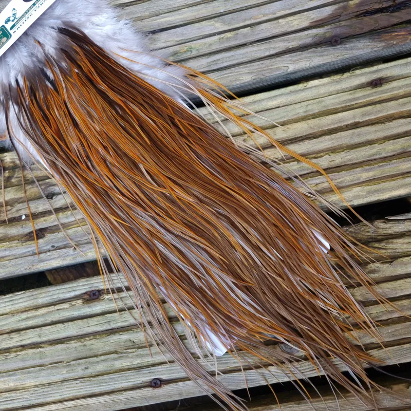 Whiting Hebert Miner  Bronze Grade Rooster Saddle in Rusty Dun B Light/Medium/Dark Rusty Dun Approx tying size 10/12/14/16-1