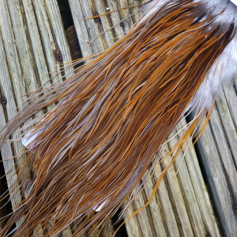 Whiting Hebert Miner  Bronze Grade Rooster Saddle in Rusty Dun B Light/Medium/Dark Rusty Dun Approx tying size 10/12/14/16-3