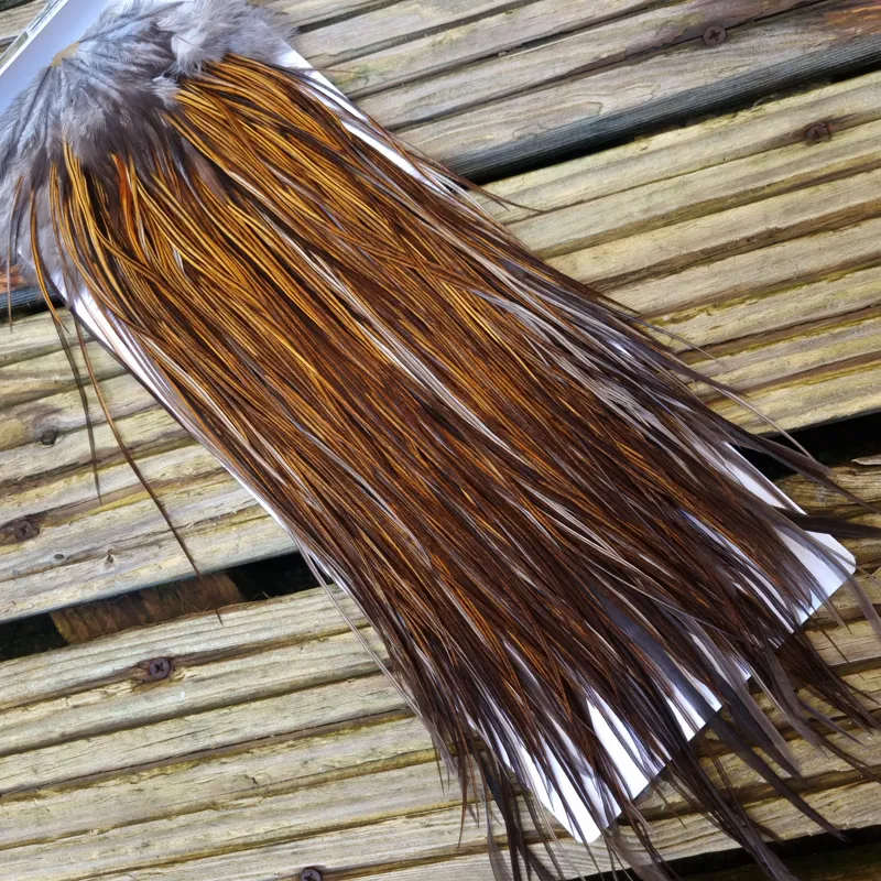 Whiting Hebert Miner Bronze Grade Rooster Saddle in Rusty Dun C Light/Medium Dark Rusty Dun approx tying size 10/12/14-2