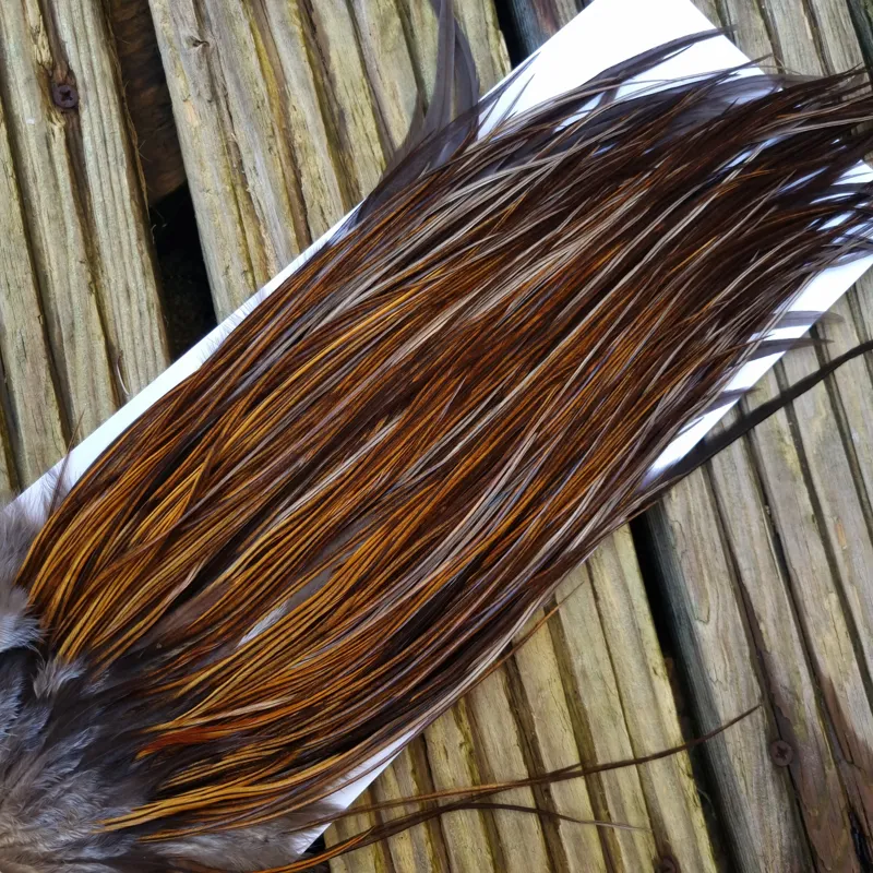 Whiting Hebert Miner Bronze Grade Rooster Saddle in Rusty Dun C Light/Medium Dark Rusty Dun approx tying size 10/12/14-5