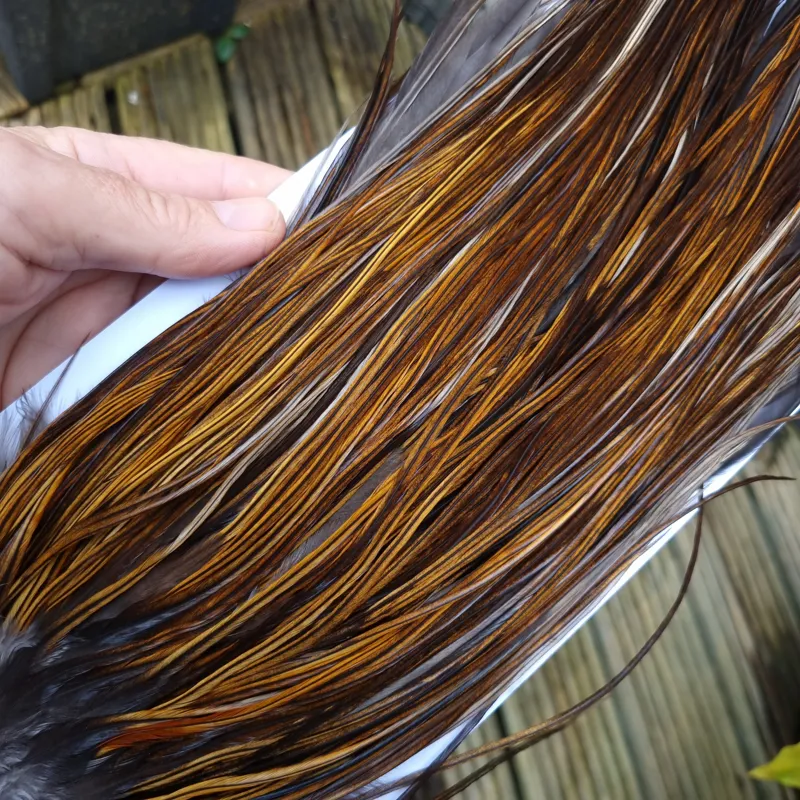Whiting Hebert Miner Bronze Grade Rooster Saddle in Rusty Dun C Light/Medium Dark Rusty Dun approx tying size 10/12/14-1