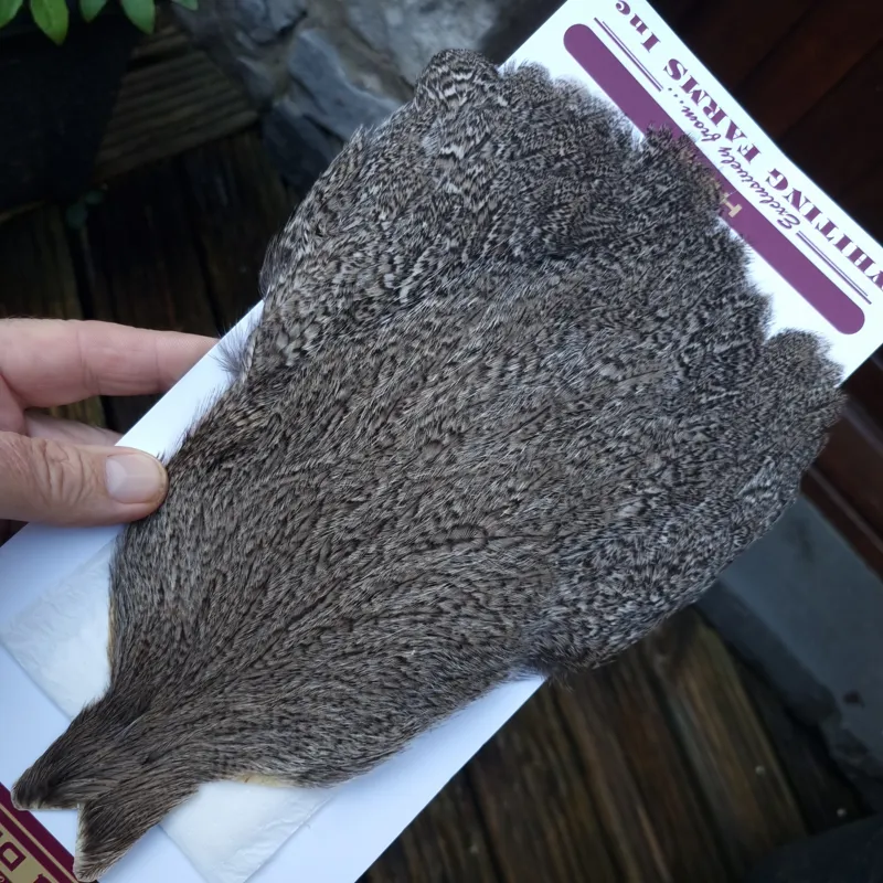 Whiting Coq de Leon Hen Cape in Unique Variant C BROWN SPECKLED-1