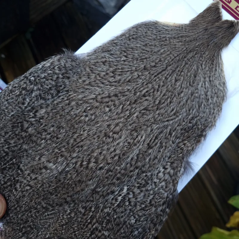 Whiting Coq de Leon Hen Cape in Unique Variant C BROWN SPECKLED-2