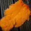 Whiting Rooster Soft Hackle with Chickabou in White Dyed Shrimp Orange