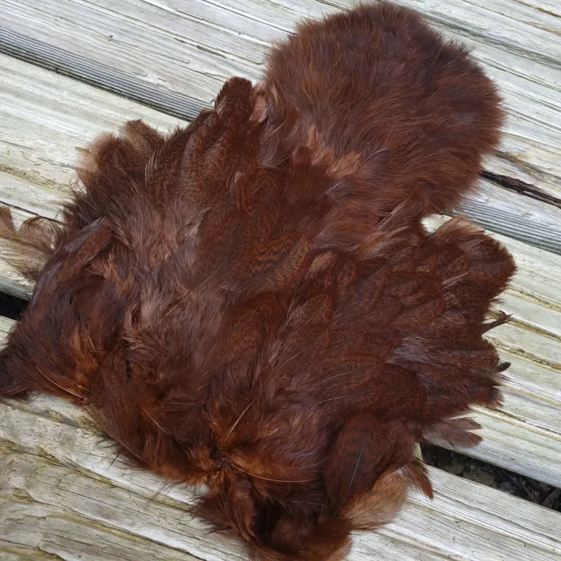 Whiting Coq de Leon Hen Soft Hackle with Chickabou in Speckled Dyed Natural Brown