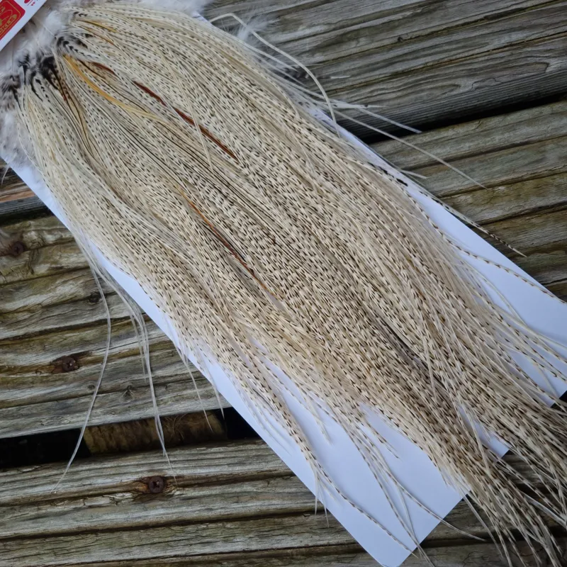 Whiting Pro-Grade Midge Rooster Saddle in Unique Variant A Salt and Pepper/Pure White/Silver Badger Approx Tying Sizes 16/18/20 /22/24 and out of sight-2