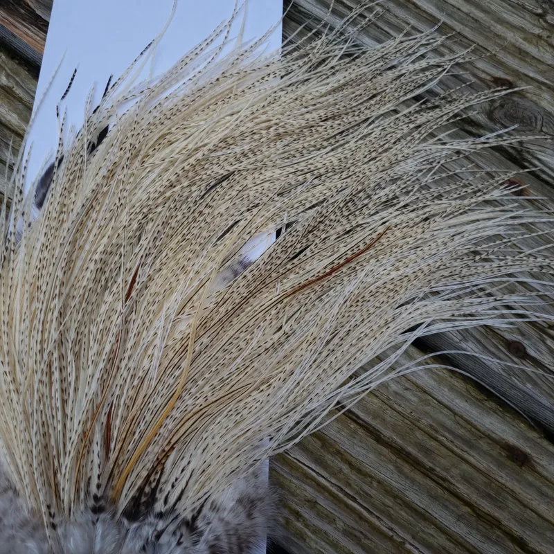 Whiting Pro-Grade Midge Rooster Saddle in Unique Variant A Salt and Pepper/Pure White/Silver Badger Approx Tying Sizes 16/18/20 /22/24 and out of sight-6