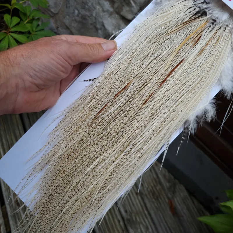 Whiting Pro-Grade Midge Rooster Saddle in Unique Variant A Salt and Pepper/Pure White/Silver Badger Approx Tying Sizes 16/18/20 /22/24 and out of sight-7
