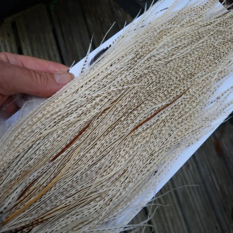 Whiting Pro-Grade Midge Rooster Saddle in Unique Variant A Salt and Pepper/Pure White/Silver Badger Approx Tying Sizes 16/18/20 /22/24 and out of sight-4