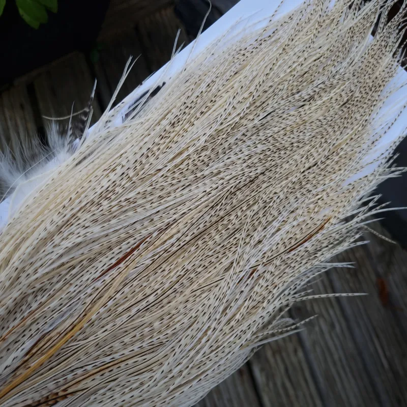 Whiting Pro-Grade Midge Rooster Saddle in Unique Variant A Salt and Pepper/Pure White/Silver Badger Approx Tying Sizes 16/18/20 /22/24 and out of sight-1