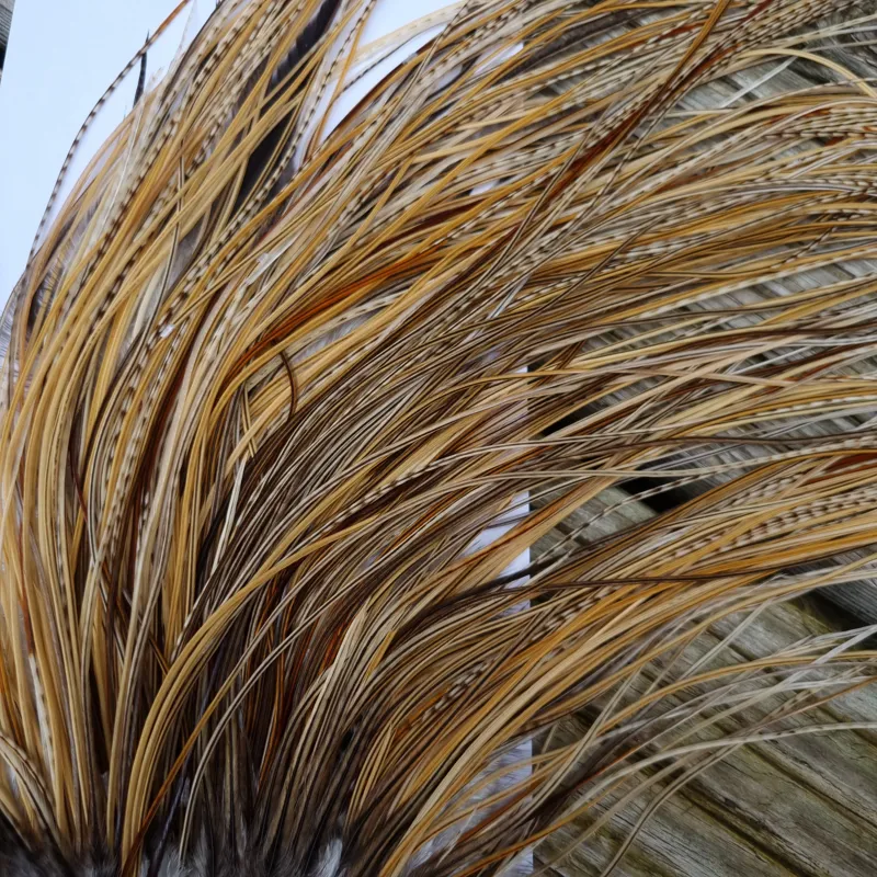 Whiting Pro-Grade Midge Rooster Saddle in Unique Variant B Ivory/Light Ginger/Golden Straw/Golden Badger/Silver Badger/ Brassy Badger/Grizzly/Salt and Pepper/Furnace Approx tying size 18/20/22/24 and out of sight-6