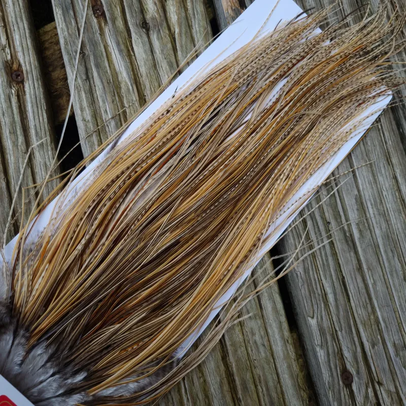 Whiting Pro-Grade Midge Rooster Saddle in Unique Variant B Ivory/Light Ginger/Golden Straw/Golden Badger/Silver Badger/ Brassy Badger/Grizzly/Salt and Pepper/Furnace Approx tying size 18/20/22/24 and out of sight-11