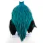 Whiting Freshwater Streamer Rooster Cape in Badger Dyed Silver Dr.Blue
